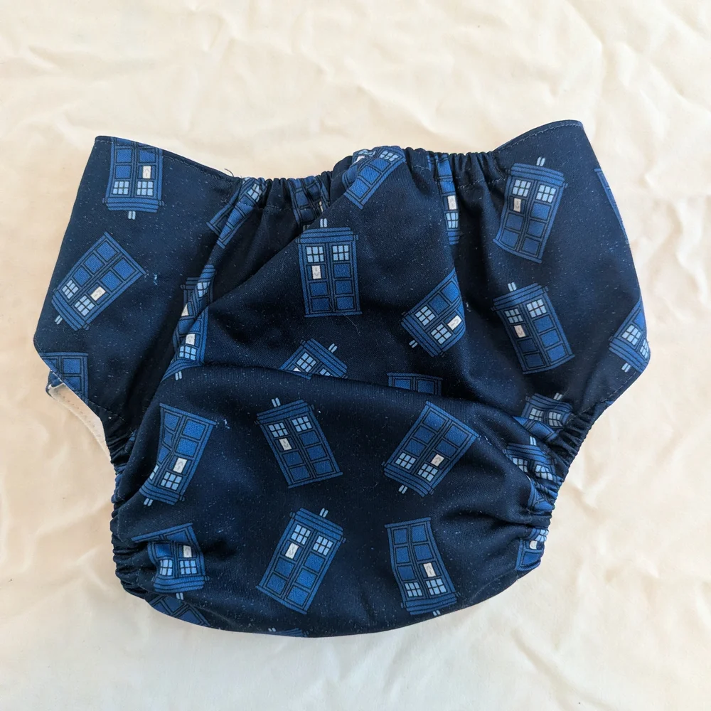 Dr. Who Blue Patterned Kids Pocket Cloth Diaper
